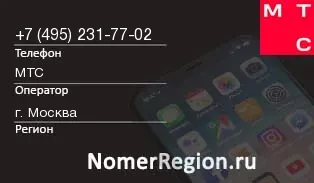 Кто звонил с 4952317702 - регион и оператор